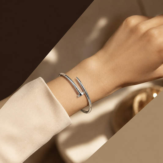 Çelik Çivi Kelepçe Silver - 316L Paslanmaz Çelik, Suya Dayanıklı, Kararma ve Renk Solması Yapmaz